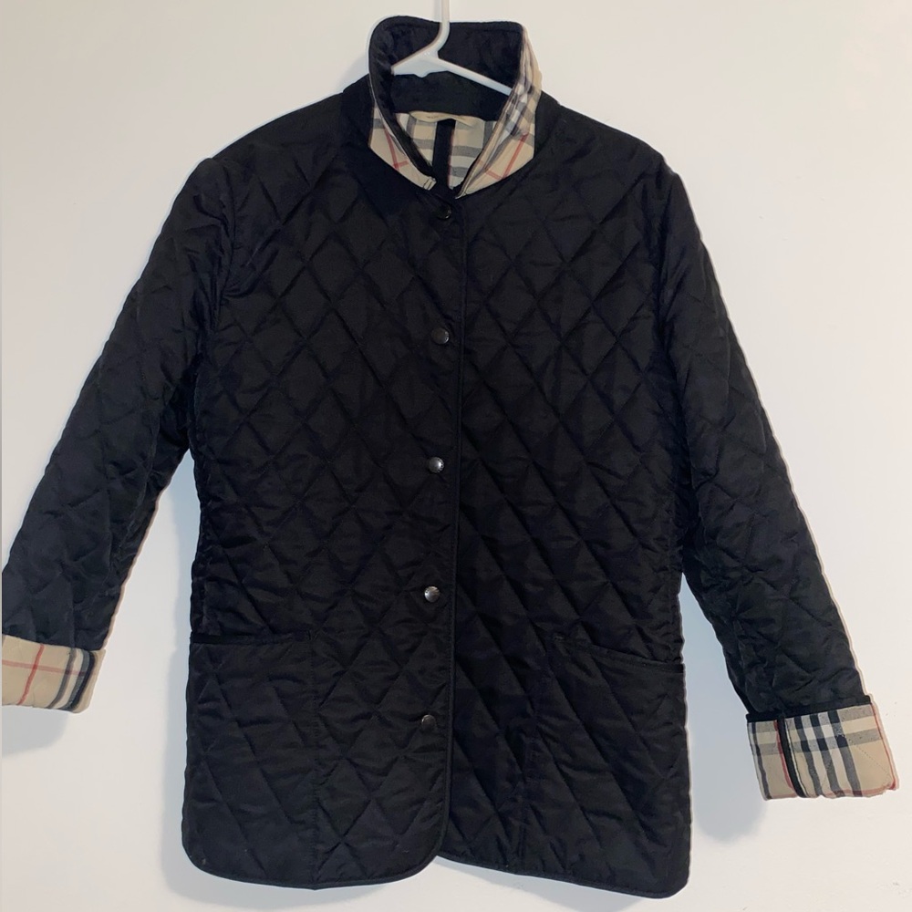 Burberry women quilted jacket Sz M